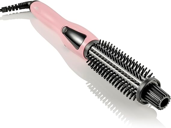 Alure 3-in-1 Ionic Heated Brush - Curler, Straightener & Styling Wand with Anti-Scald Nylon Bristles, Perfect Curling Iron Alternative for All Hair Types