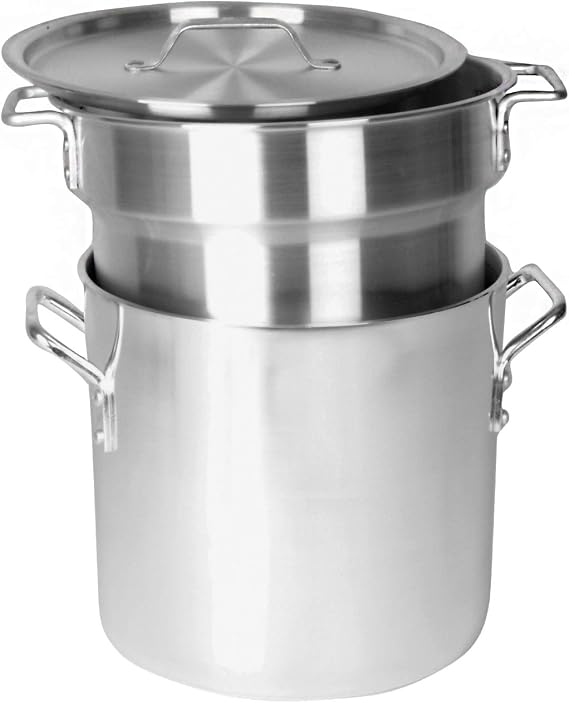 Excellante 20 Quart Aluminum Heavy Gauge Double Boiler Satin Finish