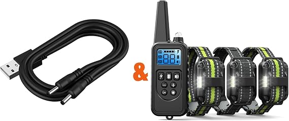 FunniPets Dog Training Collar 3 Pack and USB Charging Cable