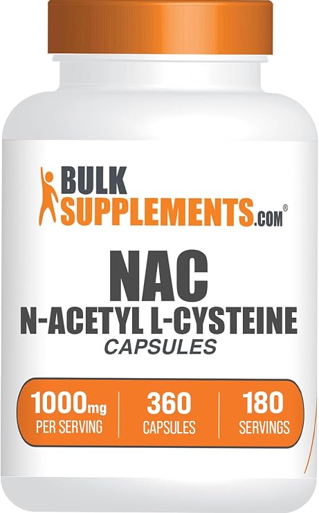NAC 1000 mg Capsules - N-Acetyle Cysteine 1000mg, NAC Supplement, NAC1000mg - NAC Capsules, Gluten Free - 2 Capsules per Serving, 180-Day Supply, 360 Capsules