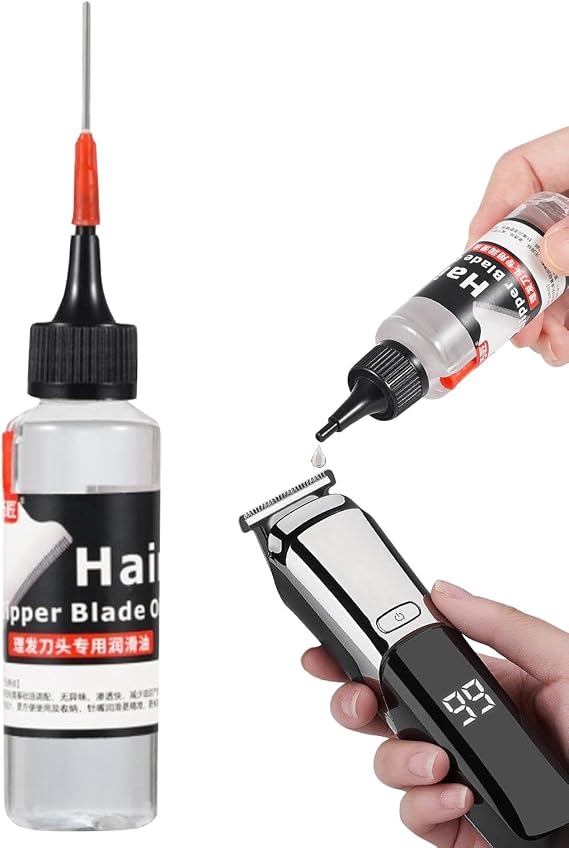 Clipper Oil, Hair Clipper Blade Lubricating Oil, 60ML Rust Prevention Hair Trimmer Oil Lubricant, Beard Trimmer Oil Reduces Friction, Electric Hair Clipper Oil Blade Oil for Barbershop