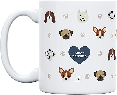 UO Dog Love Gift Mug, Gift for Friends, Gift for Friends, Original Christmas Gift, Secret Santa Gift, 350 ml, Ceramic