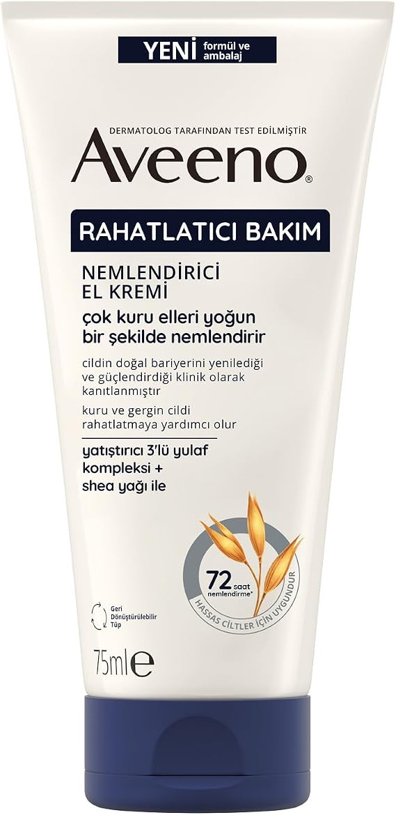 Aveeno Rahatlatıcı Bakım Yulaf Özlü ve Gliserinli Nemlendirici El Kremi 75 ml
