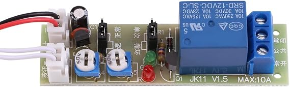 1pc DC 5V/12V/24V Adjustable Times Switch Module Delay On/Off Timer Delay Switch Module 6 Types Optional Time Delay(DC12V 0-60mins)