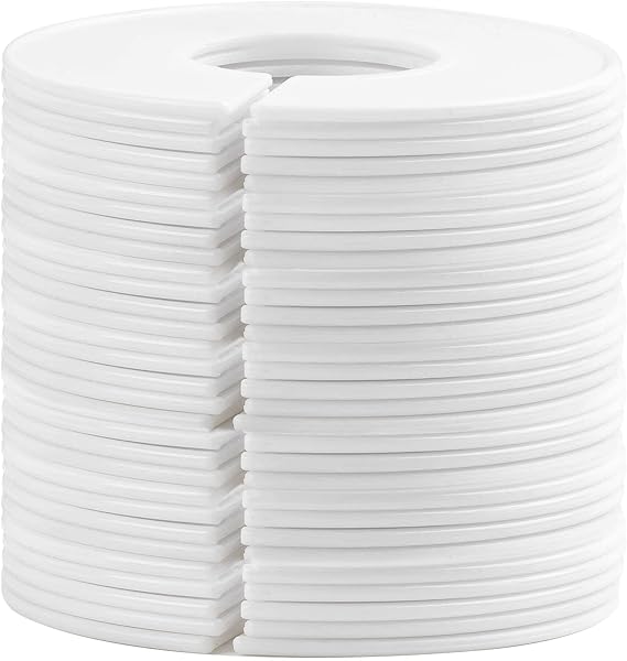 Sukh 30 Baby Closet Dividers Durable - Home Closet Organizer & Storage | White Plastic Rack Dividers, Large Hanger Labels, Hanging Clothes Size Dividers, for Boutique Settings & Nursery Essentials