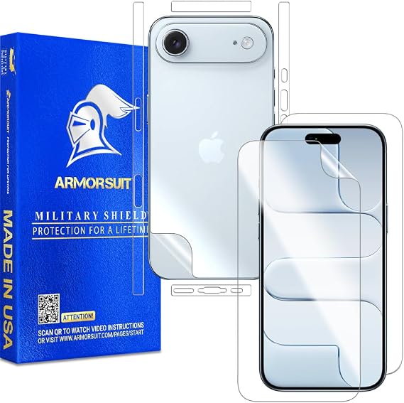 ArmorSuit 2+2 Pack Full Body Skin + Screen Protector for iPhone Air [6.6 inch] HD Clear MilitaryShield Film - Made in the USA
