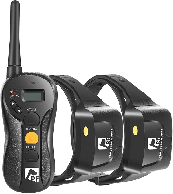 NO Shock Dog Collar, Training Collar for 2 Dogs with Remote (Suitable for Dogs Within 22~100 lbs), 650 Yard Remote Control Dog E Collar, 16 Levels of Vibration, 100% Waterproof