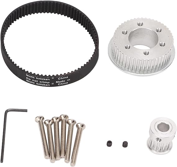 DIY Electric Skatingboard Synchronous Gear and Belt Kit, Aluminum Alloy Pulley Set with 3mm Pitch Belt, 3:1 Speed Ratio for 8mm Motor Shaft and 70-80mm PU Wheels