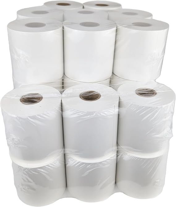 Sticky Thermal Paper - Compatible with Epson TM-L90, and Epson TM-L100 Liner Free Label Printers - Works with Toast and Square - 3 1/8" x 170' - 32 rolls/case