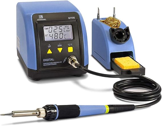 Soldering Iron Station Kit - 110V 60W Digital LED Soldering Station Temperature Adjustable 10 Minute Sleep Function Welding Tools for DIY Hobbyist/Professional Solder Jobs