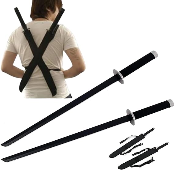 Snake Eye Tactical Dual Twin Ninja Sword with Dual Shoulder Sheath Each Blade