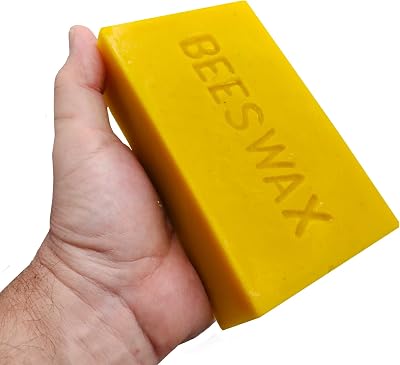 All Natural Food Grade Beeswax is Excellent for Polishing, Sealing, Cleaning Wood, Leather and Other Surfaces; 100% American Sourced; Made in USA 1 lb