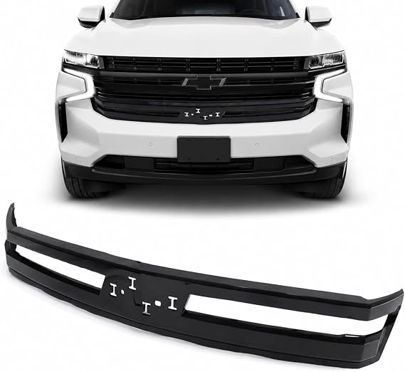 Front Upper Grille Compatible with 2021-2024 Chevrolet Tahoe & Suburban, Black ABS Front Radiator Grille Insert |Direct OEM Replacement | Replace 84329543 | W/O Center Trim