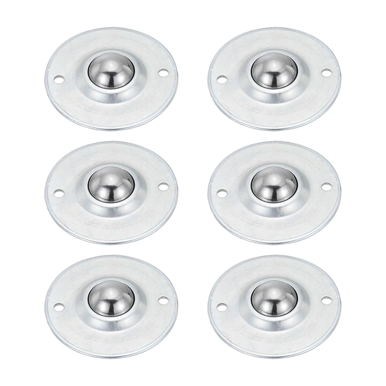 PATIKIL 1 Roller Ball Transfer Bearing, 6 Pcs Round Ball Transfer Unit Carbon Steel Casters for Conveyor Roller Stand Transmission Furniture