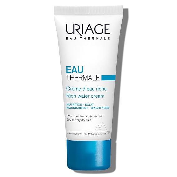 Uriage Eau Thermale Rich Water Cream, Face Moisturizer With Hyaluronic Acid