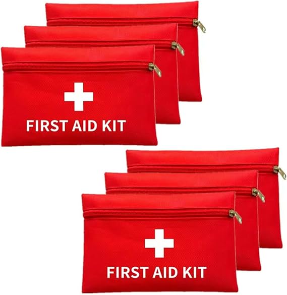 Mini First Aid Kit 6 Pieces Waterproof Medicine Storage Bag Portable Travel First Aid Compact Medical Emergency Survival Kit for Home Office Emergency Travel