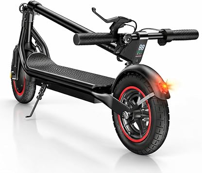 Electric Scooter, 21-28 Miles Range, 18-25 MPH Speed Electric Scooter for Adults, 500/750W Motor, 10"/8.5" Pneumatic Tires Scooter with Dual Braking, Foldable Escooter for Commuting & Campus Use