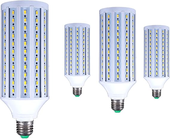 40W Corn LED Light Bulbs (300W Equivalent),4-Pack,E26/E27 Base, AC85-265V,Ultra Bright 6000K Cool White for Indoor Outdoor Large Area Garage Factory Warehouse High Bay