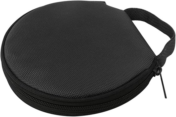 20 Capacity CD Case, DVDs Wallet Holder Portable Round Oxford Disc CD DVD VCD Wallet Storage Bag Case Binder Organizer for Car Home Office Travel (Black)