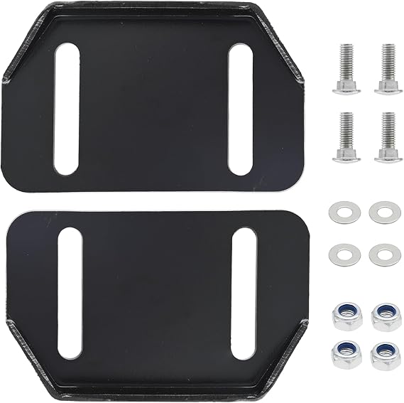 NIMTEK 2 Pcs 784-5580 Snowblower Skids Shoes with Mounting Hardware Kits Fits Cub Cadet Yardman Troy Bilt Craftsman Snowblower Heavy Duty Metal Slide Plate Skids Shoes