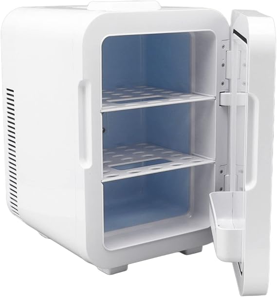 Mini Beauty Fridge, Portable Compact Beauty Freezer, 10L Capacity, Mirrored Makeup Fridge for Home & Car