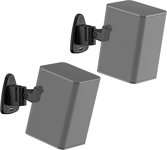 Adjustable Speaker Wall Mounts Pair for LG Speakers, Heavy Duty Brackets for LG Rear Wireless Surround Speakers S90TR, SPQ8-S, SPT8-S, SPK8-S, 578S1-S, S78S2-S, S65S3-S, S55TR WR Keyhole&Thread Hole