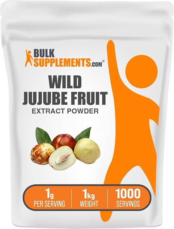 Wild Jujube Extract Powder - Sourced from Jujube Fruit, Herbal Supplement - Gluten Free, 1g per Serving, 1kg (2.2 lbs) (Pack of 1)
