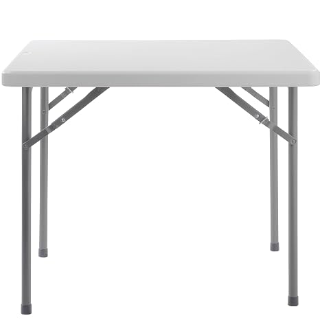 National Public Seating NPS BT Series 36" Square Top Heavy Duty Plastic Folding Table, Speckled Grey (BT3636)