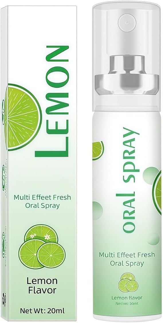 Fruit Oral Breath Spray,Pro-Biotic Oral Spray,Breath Freshener Spray,Oral Care Spray,Long-Lasting Mouth Freshener,Mouth Spray for Bad Breath,Breath Fresheners for Adults,Dry Mouth Spray,Lemon