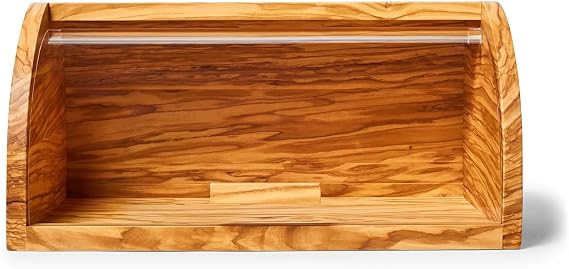 Sur La Table Olivewood Bread Box, Brown