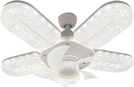 Ceiling Fan with Light 6 Wind Speeds Quiet Chandelier Lamp