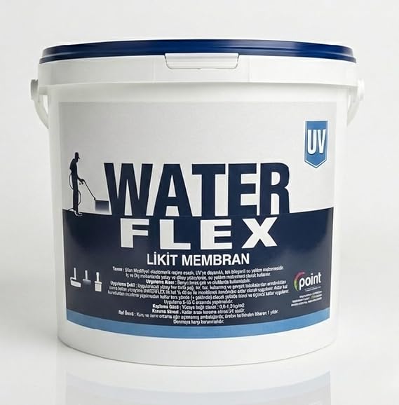 WATER FLEX - UV Dayanımlı Likit Membran (5 kg, Gri Renk) / Sıvı Yalıtım Malzemesi