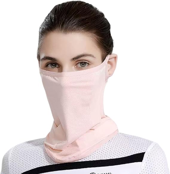 UPF 50+ Face Mask for Women & Men - Ice Silk Cooling Full Face Cover, Breathable Sun Protection Neck Gaiter