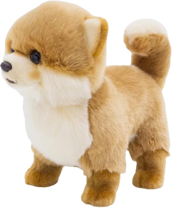 CU-MATE 12 Inch Pomeranian Stuffed Animal Dog Realistic Puppy Plush Toys- Cute Pet Gift for Kids