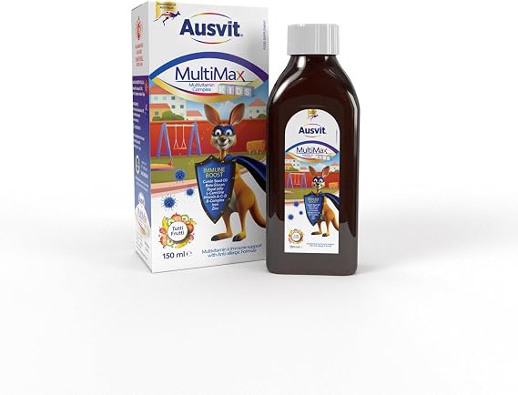 Ausvit Multimax Kids Çörekotu Yağı, Beta Glukan, Multivitamin ve Şurup 150ml