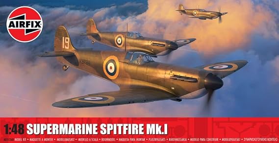 Airfix A05126B Supermarine Spitfire Mk.I Model Kit, Un-Painted