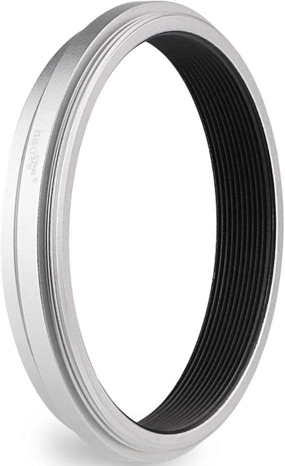 Haoge Lens Filter Adapter Ring for Fujifilm X100VI Fuji FinePix X100V Camera fit 49mm UV CPL ND Filter Lens Cap Replace Fujifilm AR-X100 Silver