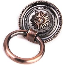 ULTNICE 10pcs Kitchen Replacement Cabinet Cupboard Pulls Drawer Dresser Ring Handle Knob Antique Copper