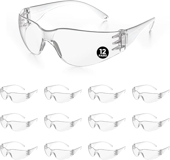 Anti-Fog Safety Glasses for Men Women, Anti-Scratch Wrap-Around Safety Glasses for Lab, DIY, Construction