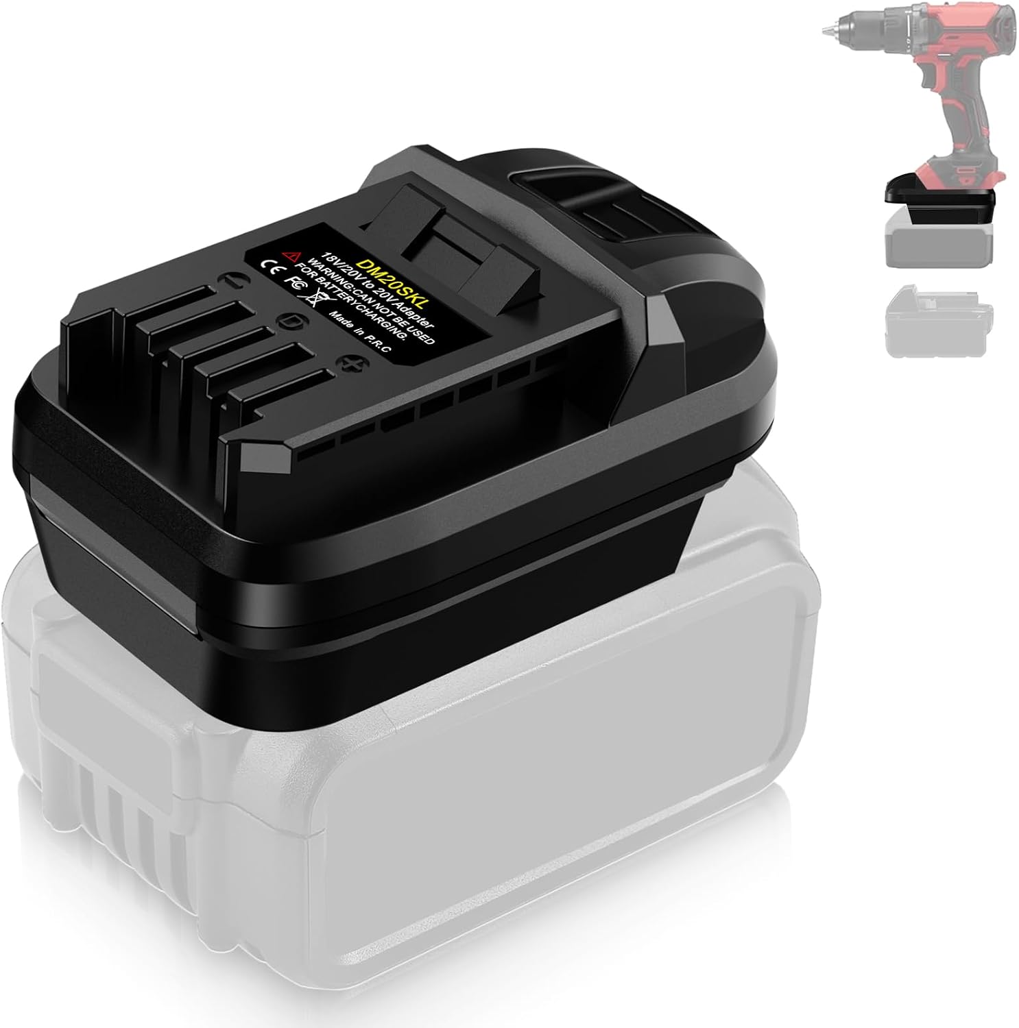 for Dewalt 18v to for Skil Battery Adapter, Adaptor for Milwaukee M18 18V for Dewalt 20V Battery Converter to for SKIL PWR CORE 20 20V Li-ion Cordless Power Tools DrillOnly Adapter