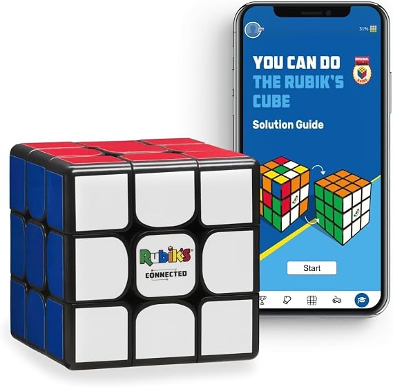 The Original Rubik's Connected 3x3 Smart Bluetooth App-Enabled Rubiks Cube | From Beginner to Pro in No Time. 3x3 Smart Magnetic Intelligent Speed Cube. User-friendly App & Online Battles. STEM Puzzle