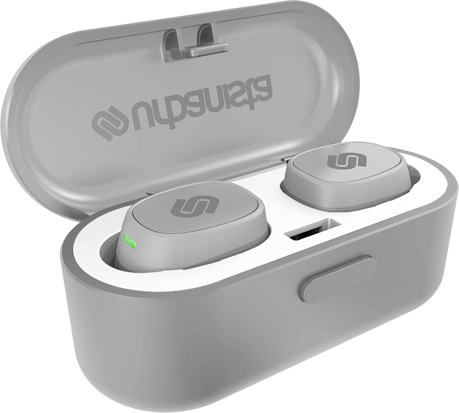Urbanista True Wireless Earbuds 16H Playtime Bluetooth 5.0 with Charging Case, Multi Function Button Earphones Compatible with Android and iOS - Tokyo, Silver