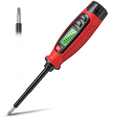 KAIWEETS 2-in-1 Voltage Tester Screwdriver, 3500V AC Contact Voltage Measurement & Non-Contact Detector Pen, Phillips Head, LCD Display, Live Wire Finder, Continuity Test for Outlet & Circuit, KTS01