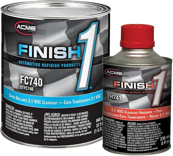 acme Sherwin-Williams Finish 1 VOC Super Brillante Gloss Clearcoat Fast Kit (Quart)