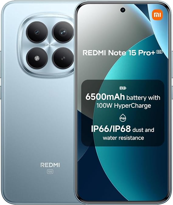 XIAOMI Redmi Note 15 Pro+ Plus 5G Ai Tmobile Mint Tello & Global対応 512GB + 12GB NFC 6.8インチ 120Hz 200MP ウルトラカメラモデル 2510ERA8BG アンロック デュアル シム リベラドグレイシャーブルー