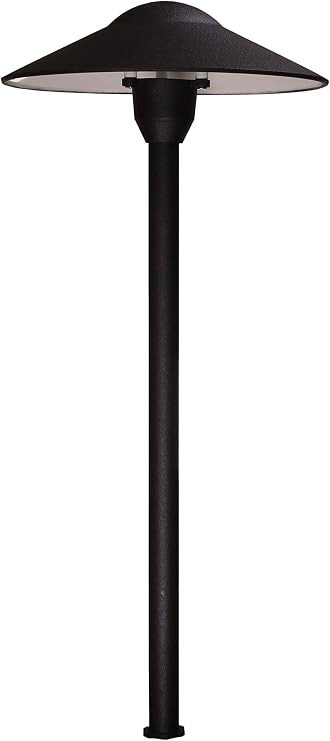 BestPro Lighting Landscape Pathway Mushroom Light in Black Finish