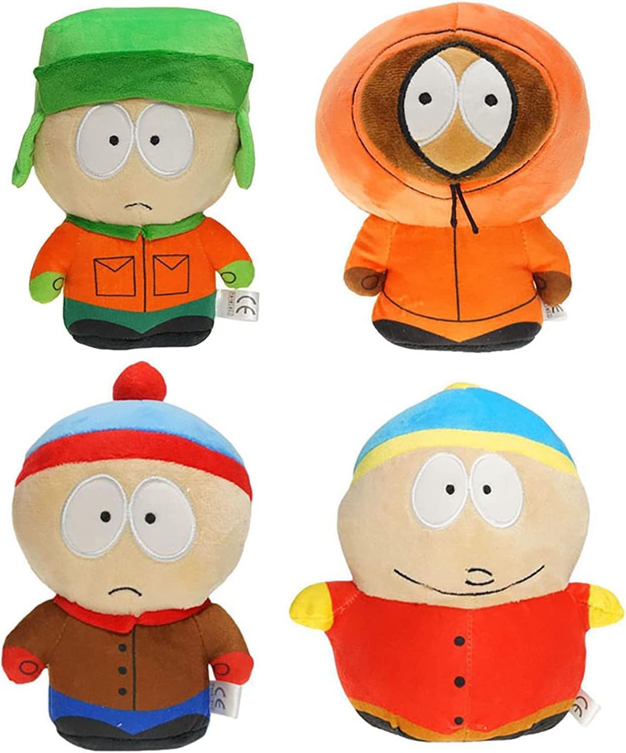 South Park 8'' Plush Toys - Kyle, Cartman, Kenny, Butter - Soft Cotton Stuffed Doll Set for Anime Cartoon Fans 4PCS