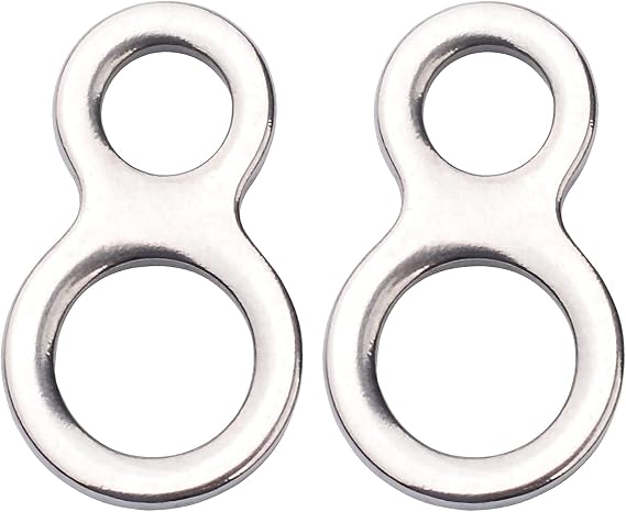 AMYSPORTS Lure Connector Solid Rings Fishing Stainless Steel Jigging Ring Kit High Strength Jigging Ring Fishing Saltwater Freshwater