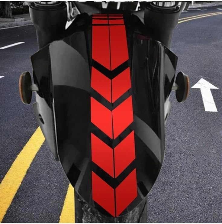Motosiklet Çamurluk Sticker Kırmızı 34 X 6 cm, 795258222426