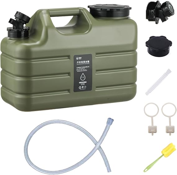 Camping Water Container,11/12/18/25L Water container with tap, Two Handle Portable Water Carrier Bucket, Water Storage Tank for Outdoor Camping Fishing Party Van RV
